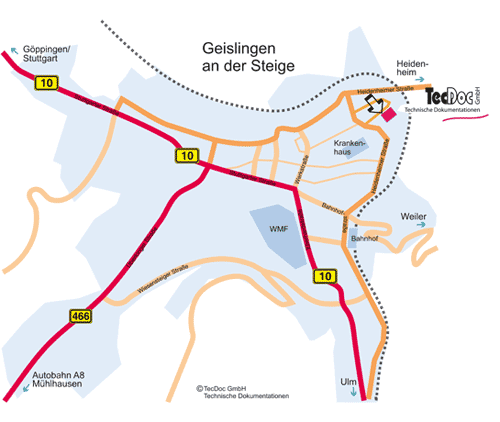 Lageplan TecDoc GmbH